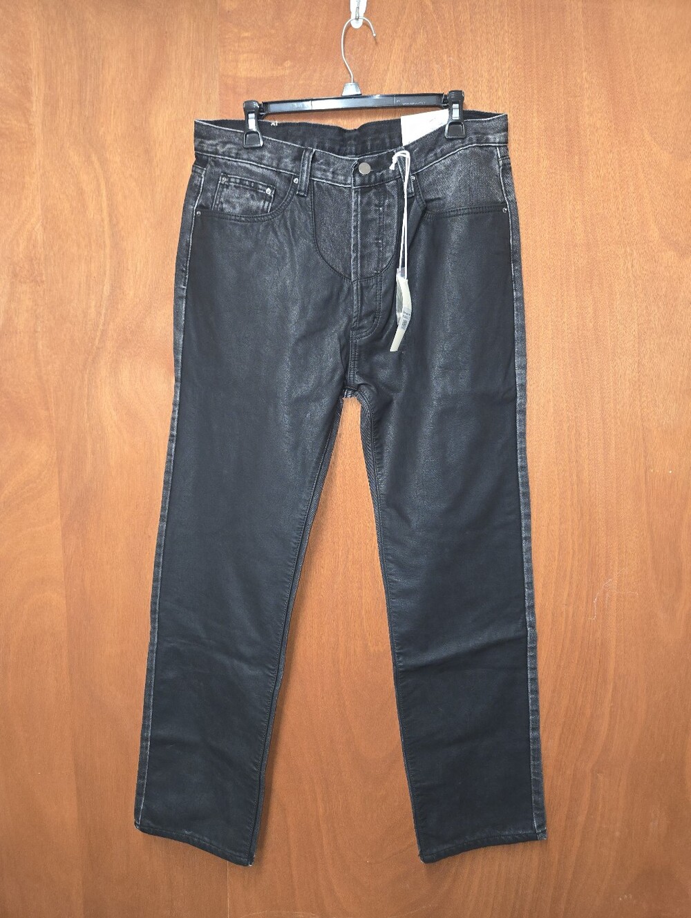 MNML Black Western Baggy Demin with Coated Finish